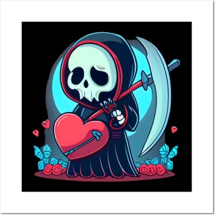 Valentine Grim Reaper Posters and Art